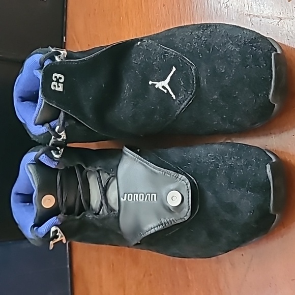 Air Jordan 18 Retro Black Sport Royal 2018 Mens Sneakers AA2494-007 Size 14 - Picture 15 of 16